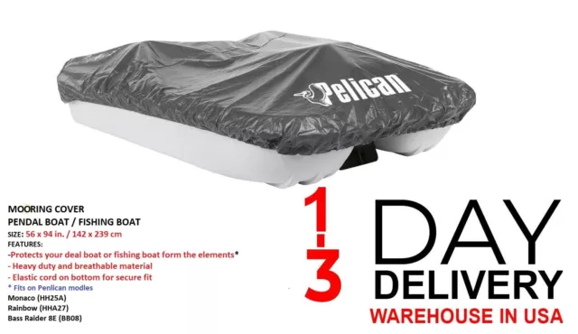 Pedal/ Paddle Boat Cover UV Sun Protect Waterproof for Pelican Monaco & Rainbow