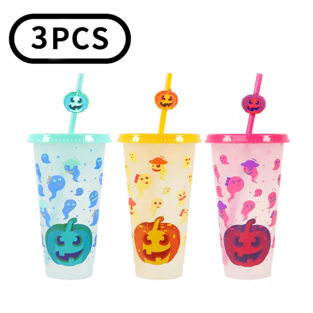 General Print Cups Halloween Plastic Cups Tumblers Cold Water Cups Smoothie 2