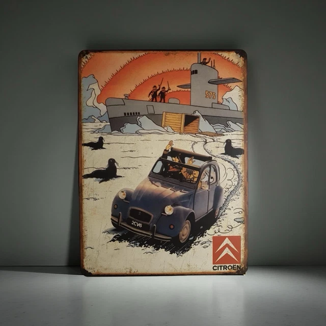 Plaque métal vintage citroën 2cv - Un grand marché