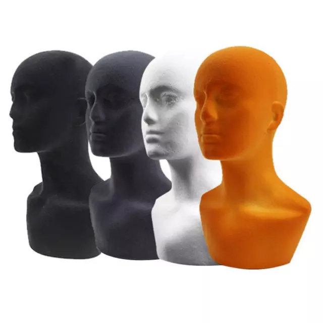 Mannequin Head Foam Head Display Holder for Wigs Caps Hats Mask Wig Stand DIY