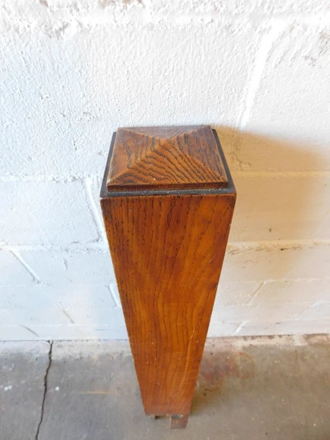 1900's Wooden ANTIQUE Oak NEWEL POST Stairway CRAFTSMAN / MISSION Style ORNATE 5