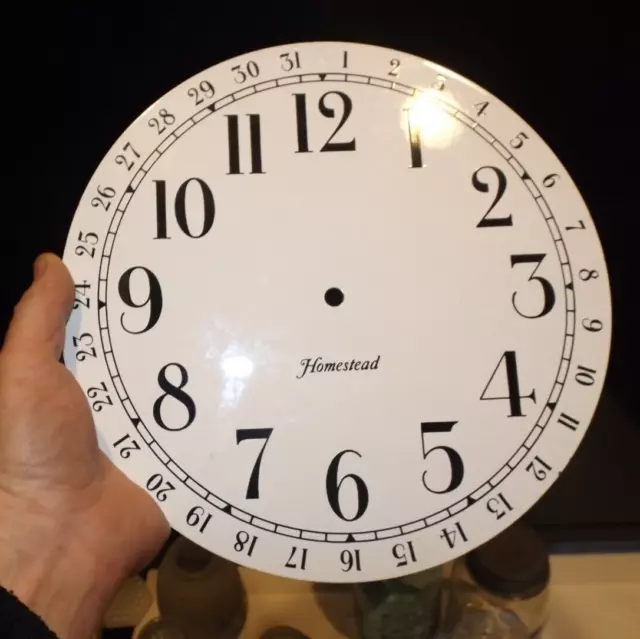 Vintage Homestead Porcelain 31 day Calendar Clock Face MINT 10" dia MINT COND