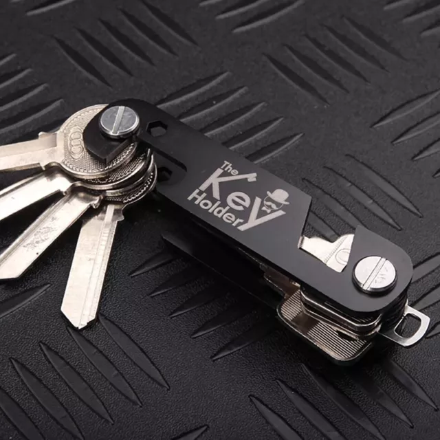 Smart Compact Key Organizer Keychain - Black