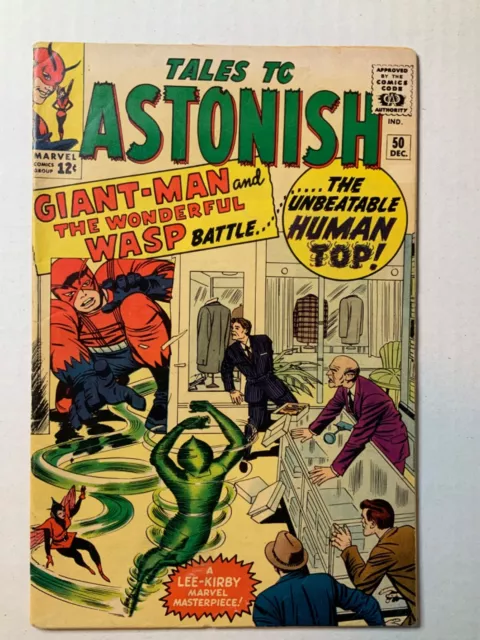 Tales To Astonish #50 G-VG+ Origin/1st App. Human Top Silver Age 1963