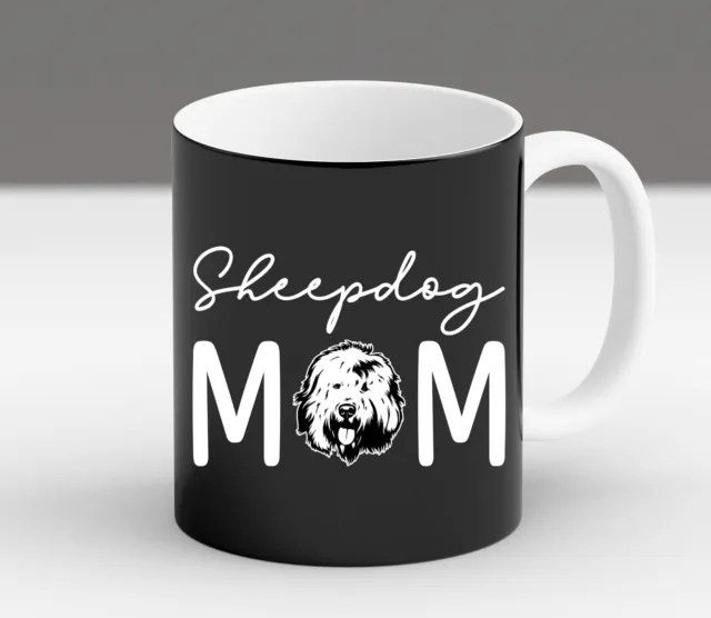 Dog Mom Lover Fur Mama Old English Sheepdog Cute Gift For Her Coffee Mug