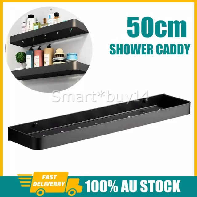 Kitchen Bathroom Shower Shelf Storage Caddy Aluminium Wall Mounted Rack AUS