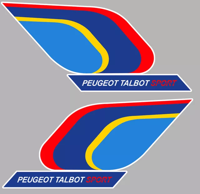 2 X PEUGEOT TALBOT 205 SPORT GTI 5cm AUTOCOLLANT STICKER AUTO PA376