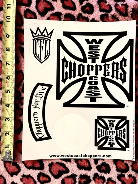 West Coast Choppers Jesse James Original WCC CFL Sticker Set Motorcycle Vtg 4