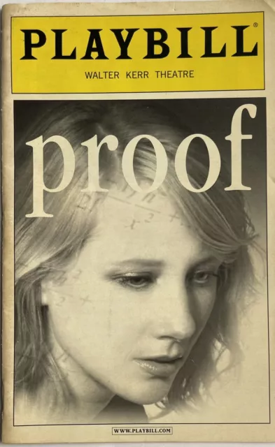 Proof - Broadway Playbill - Aug 2002 - Anne Heche