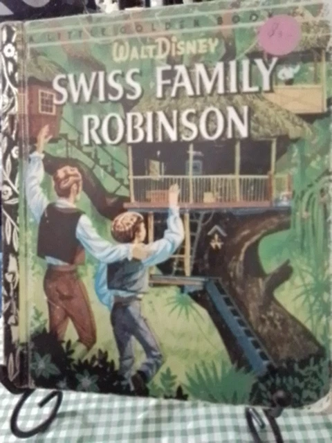 WALT DISNEY'S SWISS FAMILY ROBINSON Little Golden Book 1974 Sydney #D66 ...