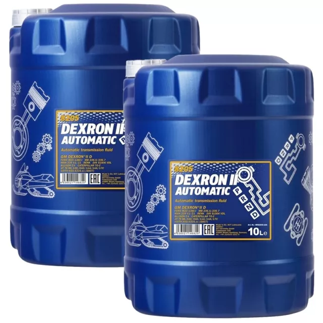 20 Liter Mannol Atf Öl Dexron 2 Ii D Automatik Getriebeöl Servoöl Hydrauliköl