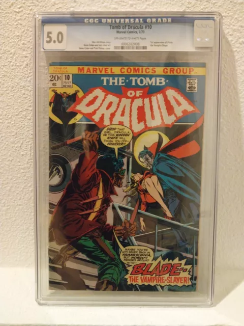 Tomb Of Dracula #10 CGC 5.0 - First appearance of Blade the Vampire Slayer