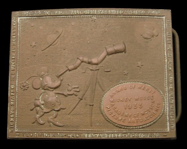 Pc08120 Great Vintage **Mickey Mouse** 1933 Motion Picture Academy Award Buckle