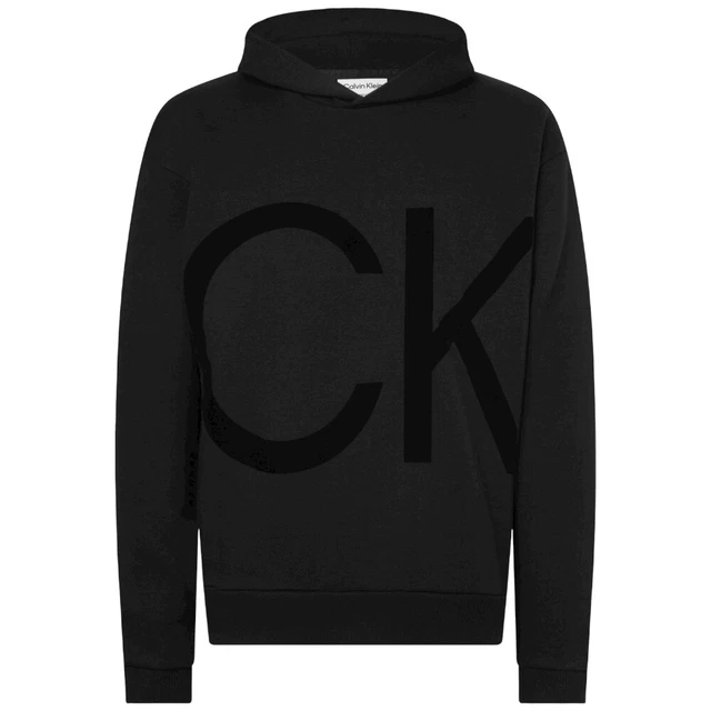 Calvin Klein felpa nera uomo K10K110608 felpe maschili con cappuccio
