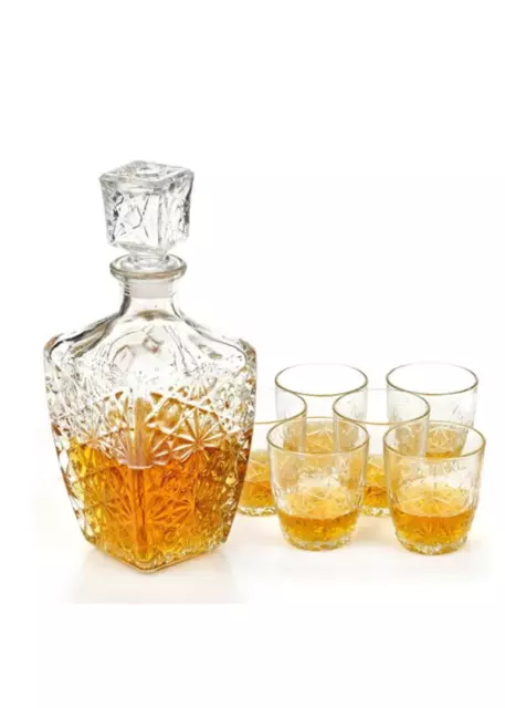 Bormioli Rocco Dedalo Set Whisky 6 Bicchieri + Bottiglia