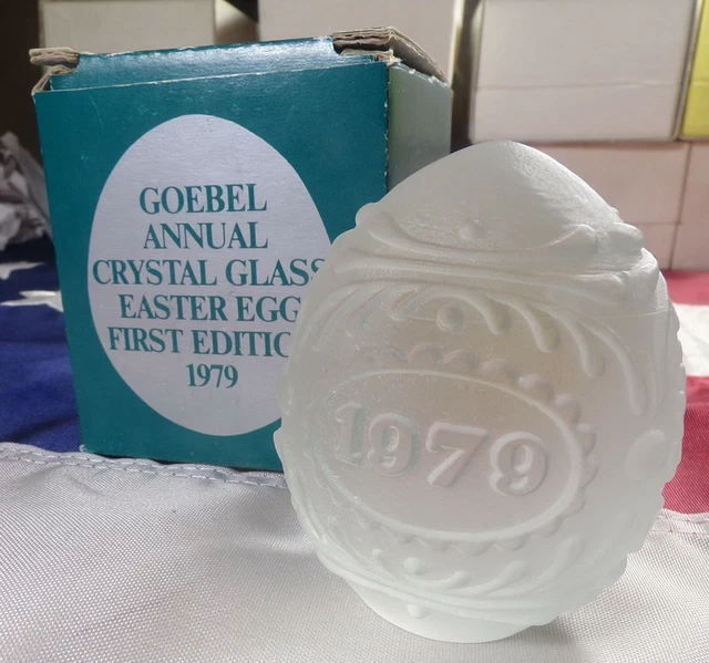 1979 Goebel Glass Crystal Annual Easter Egg First Edition Of Five With Box!!!