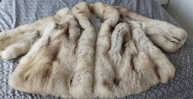 Manteau renard online argenté prix