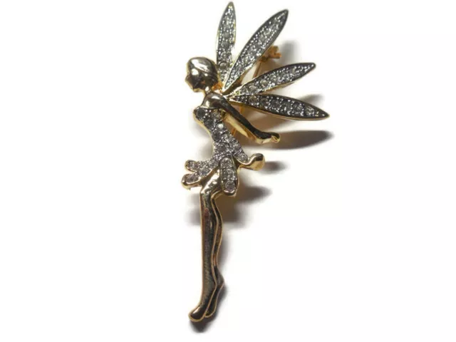 Tinkerbell made with Swarovski Crystal Tinker Fairy Princess Pin Brooch