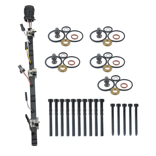 Injektor Kabelbaum Für VW Touareg 2.5 TDI AIC Leitungssatz Pumpe Düse 5x Schraube ELRING Dichtungssatz Für VW T5 2.5 TDI Türdichtung Golf 4