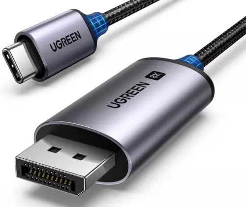 UGREEN USB C zu DisplayPort Kabel 3M [8K@60Hz, 4K@240Hz, 2K@240Hz], DP1.4,...