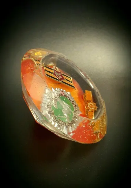 Resina epoxi transparente pisapapeles de recuerdo hecho a mano soviético... 2