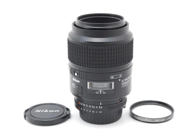 Nikon AF Micro Nikkor 105mm f/2.8 D Telephoto Lens w/Caps Filter S/N 3324172