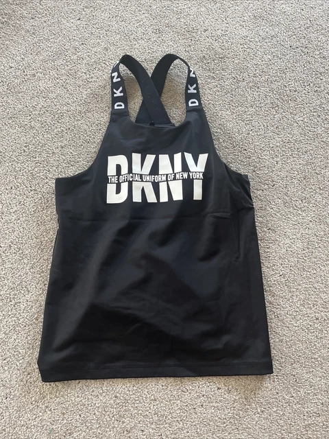 Top sportivo per ragazze nero DKNY 10-12 età