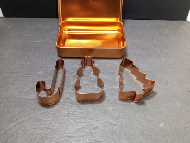 ❤️ Christmas Cookie Cutter  In Copper Tin Three Copper Cookie Cutters J ⛄️🌲