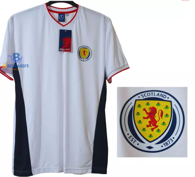 Scotland National Football Shirt Away, Short Sleeve White Size L