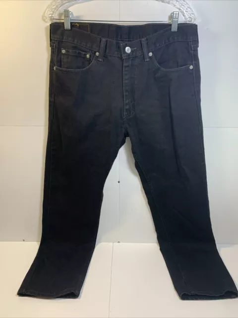 Levis 505 Mens Sz 33x30 Black Regular Fit Straight Leg Jeans 100%cotton EUC #100