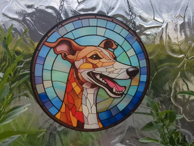 Greyhound Dog Pre-assembled Acrylic Suncatcher Wall Hanging Home Decor Gifts
