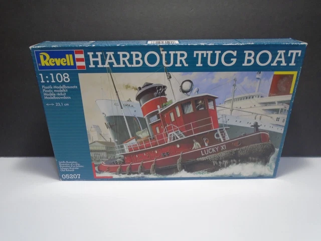 Revell 5207 Maquette Bateau Remorqueur Portuaire – Échelle 1:108 – Kit Hobby Détailé Avec Figurines Et Décalcomanies
