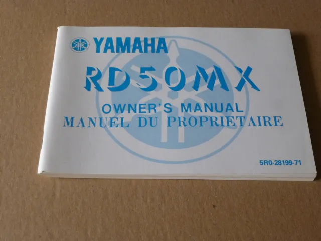 MANUEL UTILISATEUR DU PROPRIETAIRE YAMAHA RD 50 1982- Owner's manual RD50MX