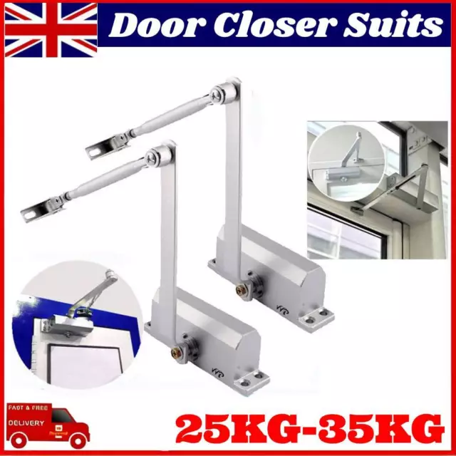 25-35KG Heavy Duty FIRE RATED Adjustable Overhead Door Opener Soft Self Closing