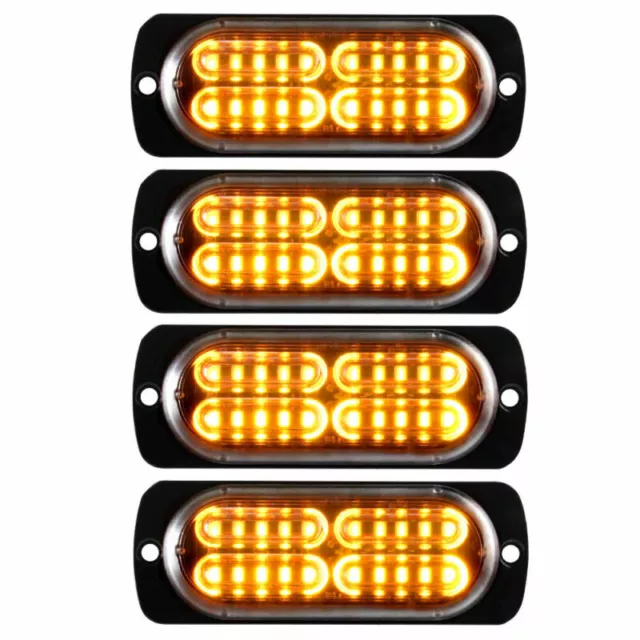 4x 20 LED Amber Recovery     Grille Light Lightbar Truck Beacon Lamp