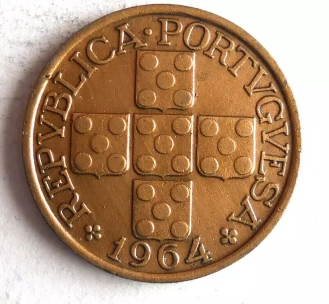 1964 PORTUGAL 20 CENTAVOS - Excellent Coin - FREE SHIP - Bin #103