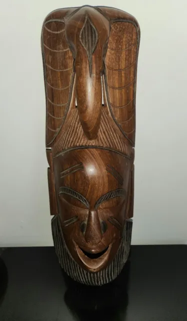 Masque Africain En Bois Elephant Ancien