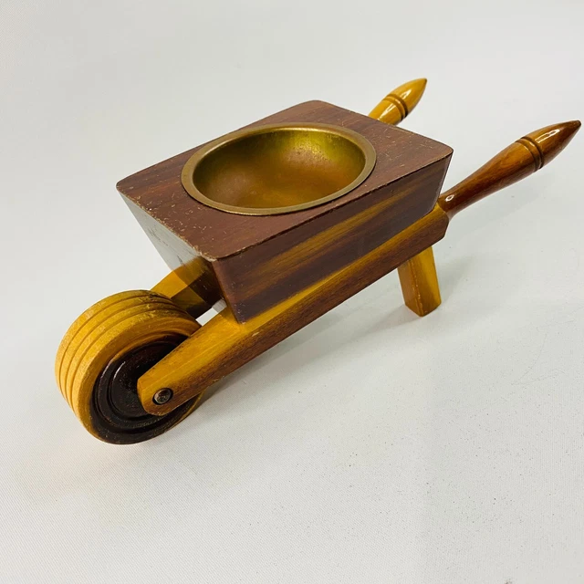 VINTAGE WHEELBARROW ASHTRAY made from Australian Mulga wood £24.83