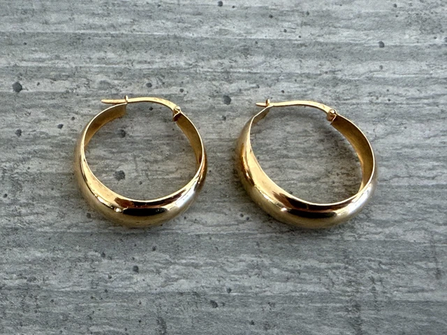 Boucles D'oreilles Créoles En Or Jaune 18 Carats - 3.15g - Neuf Avec étiquettes