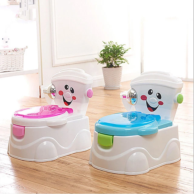 Pot de toilette fauteuil WC pour bébé enfant thème Toilet Trainer Rose/Bleu Neuf