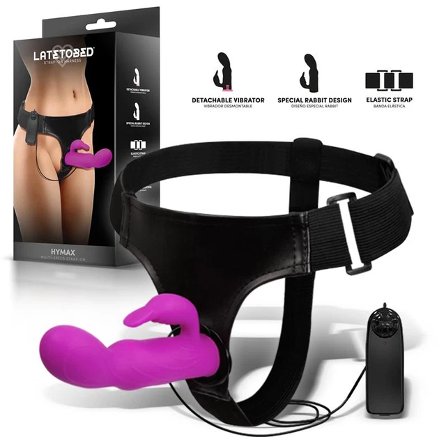 Arnes Strap On Hymax Arnés Con Dildo-Vibrador Con Conejito Y Control Remoto