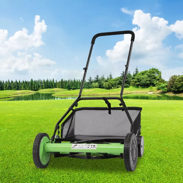 20-Inch 5-Blade Push Reel Lawn Mower Walk-Behind Manual Lawn Mower Grass  Cutter