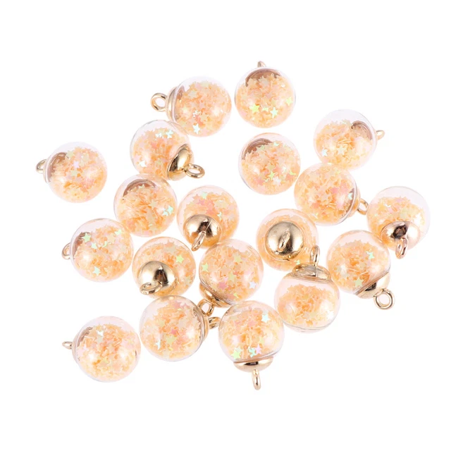 20 piezas Mini Colgante de Bola de Cristal Hágalo usted mismo Dije Hágalo usted mismo