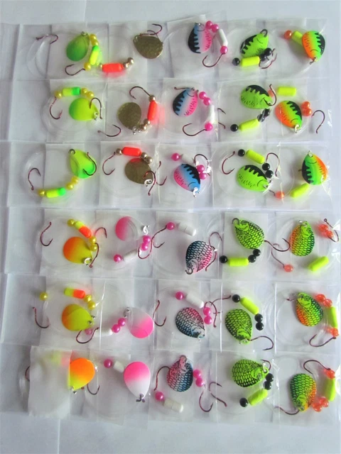 30 Spinner Floater Rigs Leech Minnow Crawler Harness Walleye, Bass, Pike Size 3