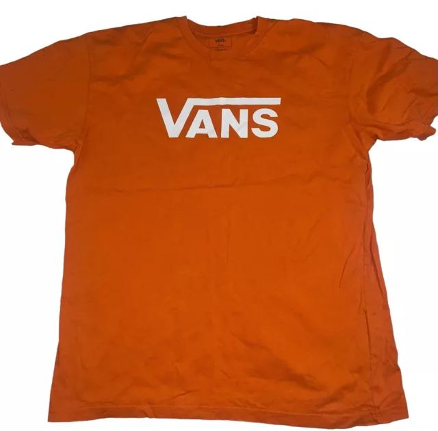 Camiseta Top Unisex Vans Naranja Blanco Talla Grande