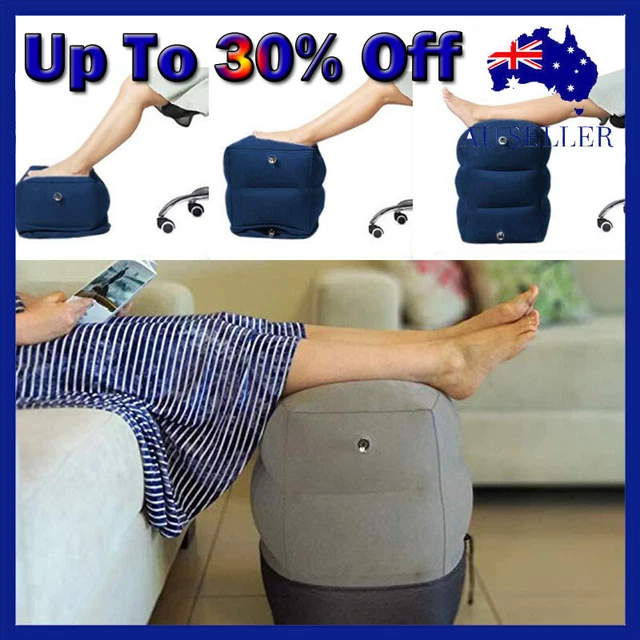 Inflatable Foot Rest Travel Air Pillow Cushion Office Home Leg Footrest Relax