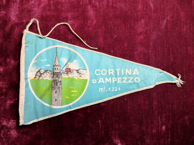 Bandierina 1950 Raduno Vespistico Vespa Club d'Italia Cortina d'Ampezzo Piaggio