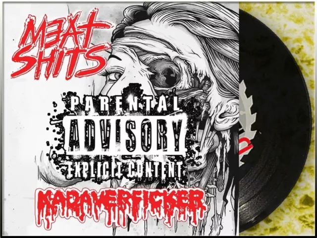 MEAT SHITS / KADAVERFICKER - Split 7'' (BLACK Vinyl), Lim. 250 Copies NEW Gore