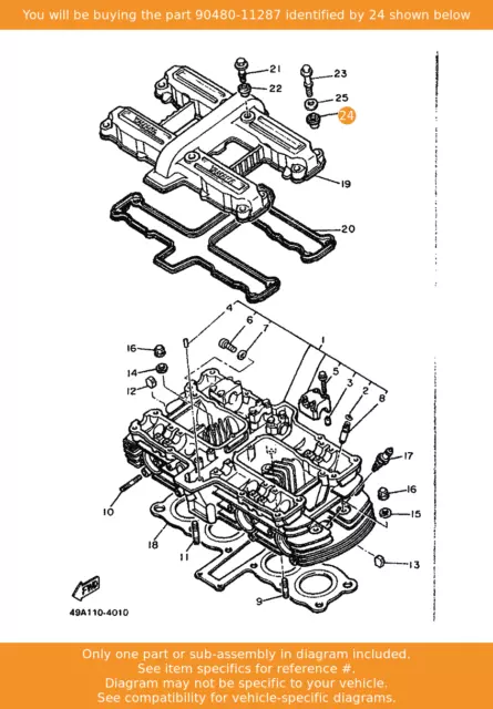 YAMAHA Grommet, 90480-11287 OEM XJ600 FZ600