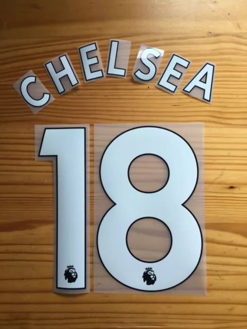 Chelsea Shirt Name & Number set 2018-19 white Black Adult PLAYER / YOUTH